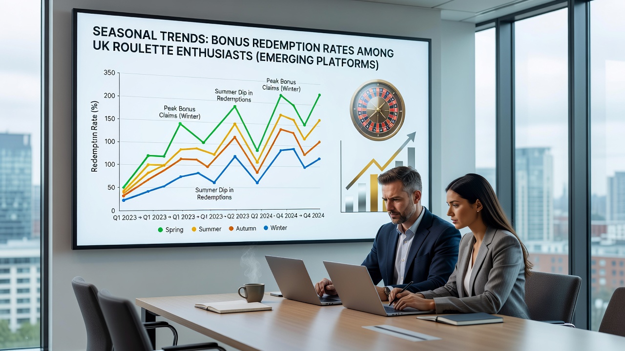 Data charts showing bonus redemption trends for roulette on UK platforms in 2026